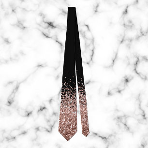 Roos Gold Fading Waterfall Ombre Glitter look Stropdas