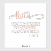 Roos Gold Faith met KJV Bijbelvers Sticker (Vel)
