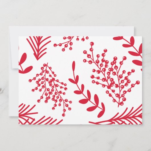 Roos Gold Family Happy Holiday Foto Feestdagenkaart (Achterkant)