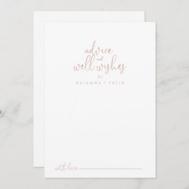 Roos Gold Fancy Script Wedding Well Wwish Advieskaart