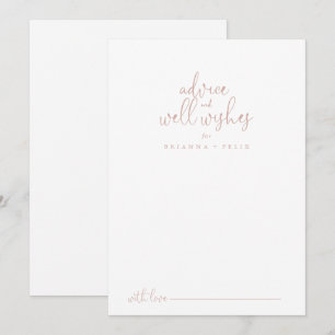 Roos Gold Fancy Script Wedding Well Wwish Advieskaart