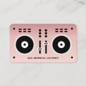 Roos Gold Faux 2020 DJ-controller Visitekaartje (Voorkant)