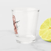 Roos Gold Faux Foil 18th Birthday Shot Glas (Rechts)