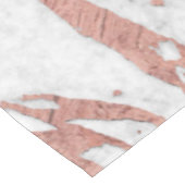 Roos Gold Faux Foil en White Marble Pattern Tafelkleed (Gekanteld)