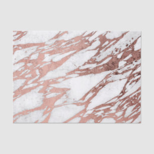 Roos Gold Faux Foil en White Marble Pattern Tissuepapier