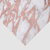 Roos Gold Faux Foil en White Marble Pattern Tissuepapier (Detail)