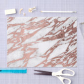 Roos Gold Faux Foil en White Marble Pattern Tissuepapier (Craft)