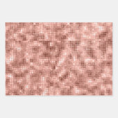 Roos Gold Faux Foil & Glitter Inpakpapier Vel (Voorkant)