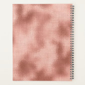 Roos Gold Faux Foil Hair Appointment Book Planner (Achterkant)