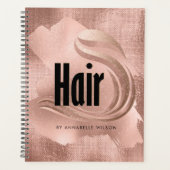 Roos Gold Faux Foil Hair Appointment Book Planner (Voorkant)