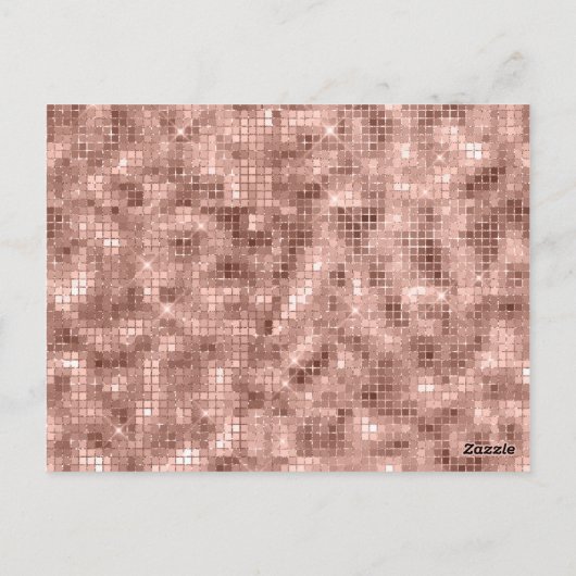 Roos Gold Faux Folie 18e Verjaardag Save The Date Briefkaart (Achterkant)