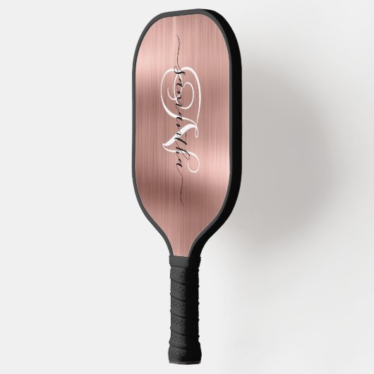 Roos Gold Faux Folie Curly Monogram Pickleball Paddle (Links)
