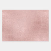 Roos Gold Faux Folie Hearts Love Script | Roze Inpakpapier Vel (Voorkant 3)