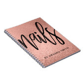 Roos Gold Faux Folie Nails Appointment Notitieboek (Rechterzijde)