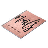 Roos Gold Faux Folie Nails Appointment Notitieboek (Linkerzijde)