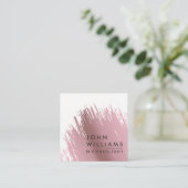 Roos Gold Faux, geborstelde lijnen Professionele m Vierkante Visitekaartje (Staand voorkant)