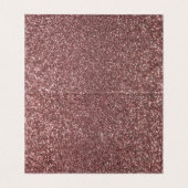 Roos Gold Faux Glitter Accent Recipent Tent Kaart Visitekaartje (Binnenkant ongevouwen)