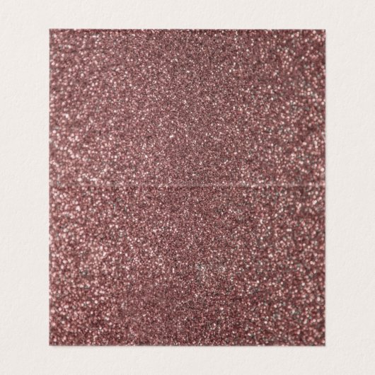 Roos Gold Faux Glitter Accent Recipent Tent Kaart Visitekaartje (Binnenkant ongevouwen)