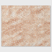 Roos Gold Faux Glitter Cheetah Spots Cadeaupapier (Vlak)