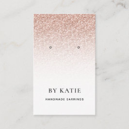  Roos Gold Faux Glitter Earning Display Card-kaart Visitekaartje