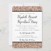 Roos Gold Faux Glitter Evening Kaart (Voorkant)