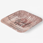 Roos Gold Faux Glitter & Folie 21e verjaardag Papieren Bordje (Gebogen)