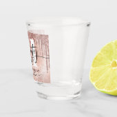 Roos Gold Faux Glitter & Folie 21st Birthday Shot  Glas (Rechts)