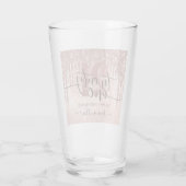 Roos Gold Faux Glitter & Folie 21ste verjaardag Glas (Achterkant)