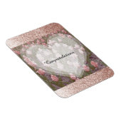 Roos Gold Faux Glitter - Gefeliciteerd Magneet (Rechterzijde)