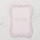 Roos Gold Faux Glitter Gem Uitnodigingen (Voorkant / Achterkant)