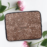 Roos Gold Faux Glitter-laptophoes voor speciaal ge Laptop Sleeve<br><div class="desc">Je hoeft niets te zeggen als het dat niet heeft. En deze laptophoes heeft een heleboel brokstukken - faux roos goudglitter-sporten. Het is een gedrukt effect en niet echt,  dus geeft het u geen GFS (glittery finger syndrome). Voeg gewoon uw initialen toe</div>