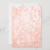 Roos Gold Faux Glitter Lights Bevestiging Kaart (Achterkant)