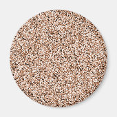 Roos Gold Faux Glitter Magneet (Voorkant)