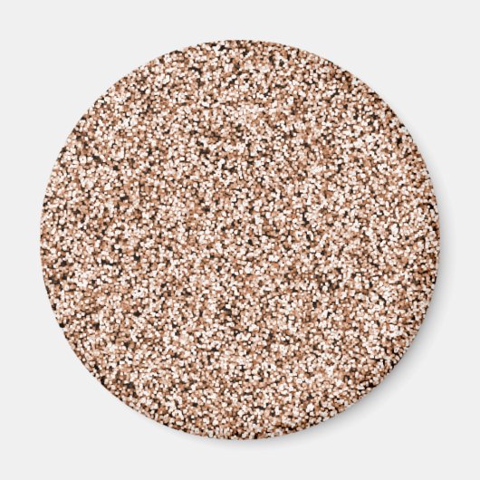 Roos Gold Faux Glitter Magneet (Voorkant)