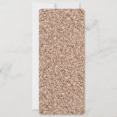 Roos Gold Faux Glitter Menu Kaart (Achterkant)