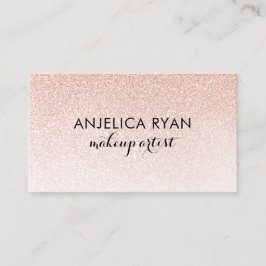 Roos Gold Faux Glitter Ombre Makeup Visitekaartje