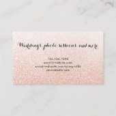 Roos Gold Faux Glitter Ombre Makeup Visitekaartje (Achterkant)