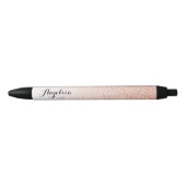 Roos Gold Faux Glitter Ombre Persoonlijke pen (Voorkant)