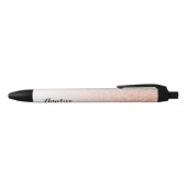Roos Gold Faux Glitter Ombre Persoonlijke pen (Bovenkant)