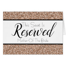 Roos Gold Faux Glitter Reserved Seat Weddenschap