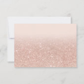 Roos gold faux glitter roze ombre script bedankt (Achterkant)