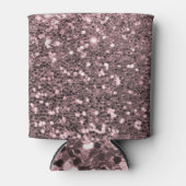 Roos Gold Faux Glitter Sparkles Blikjeskoeler (Voorkant)