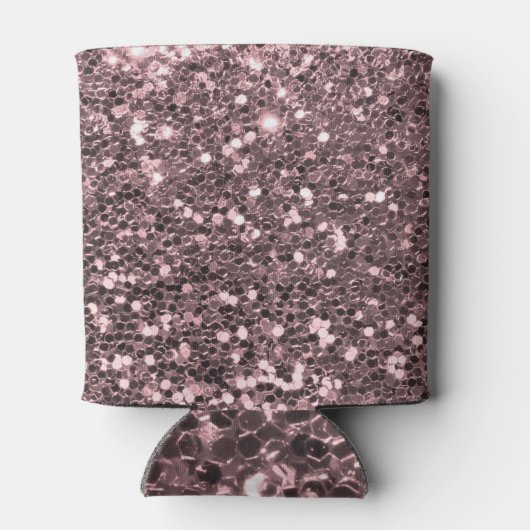 Roos Gold Faux Glitter Sparkles Blikjeskoeler (Achterkant)