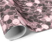 Roos Gold Faux Glitter Sparkles Cadeaupapier (Rol Hoek)