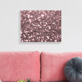 Roos Gold Faux Glitter Sparkles Canvas Afdruk (Insitu (Woonkamer))