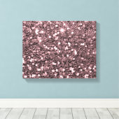 Roos Gold Faux Glitter Sparkles Canvas Afdruk (Insitu (Houten vloer))