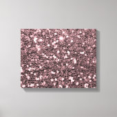 Roos Gold Faux Glitter Sparkles Canvas Afdruk (Voorkant)