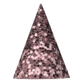 Roos Gold Faux Glitter Sparkles Feesthoedjes (Voorkant)