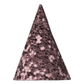 Roos Gold Faux Glitter Sparkles Feesthoedjes (Rechts)