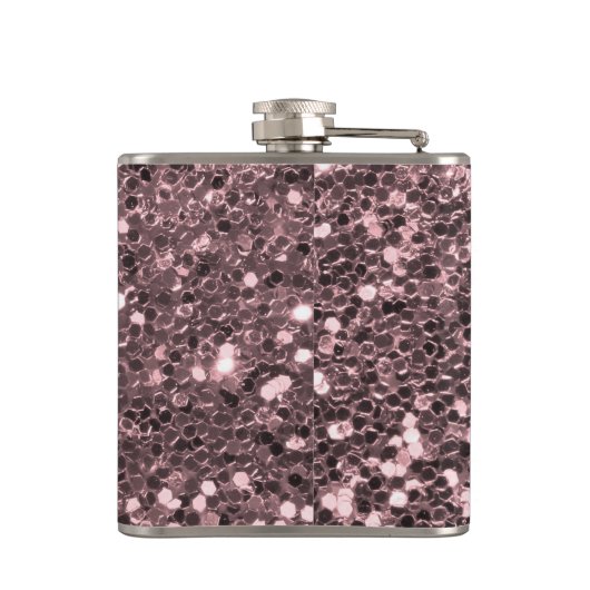 Roos Gold Faux Glitter Sparkles Heupfles (Achterkant)